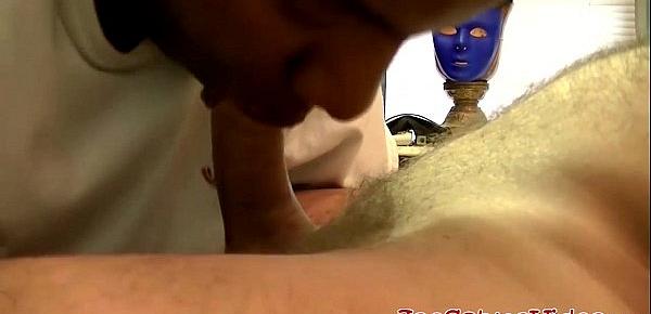  Horny Joe loves the taste of a white cock filling his mouth